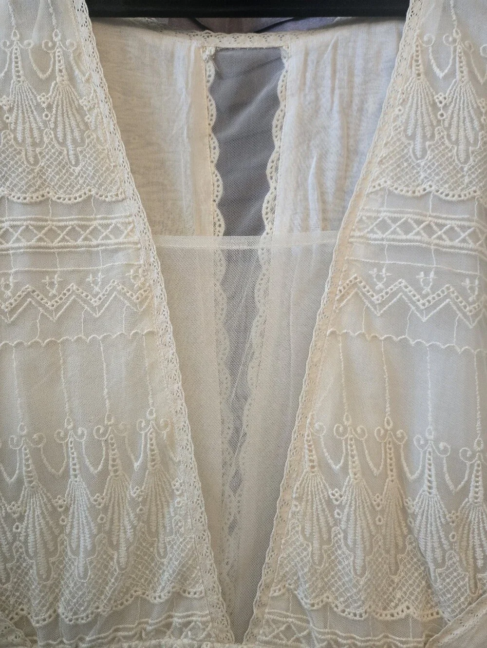 Free People Cream Lace Detail Dress